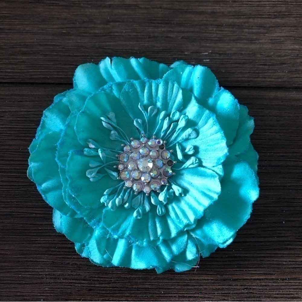 Tieks Flower headband: Teal Blue